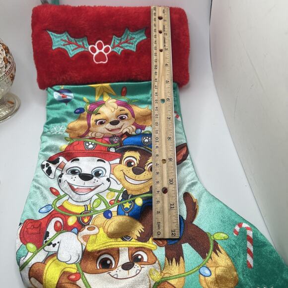 Paw Patrol Puppy Dogs -Chase- Christmas Stocking 15" - Picture 2 of 5